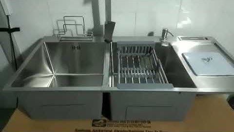 Combo chậu rửa bát tiện lợi TCB03 inox 304 có hố rác