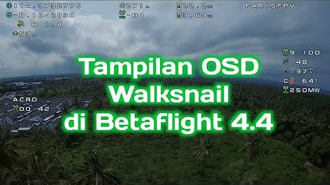 TAMPILAN OSD DIGITAL FPV WALKSNAIL UPDATE BETAFLIGHT 4.4 | DRONE FPV | CINEWHOOP CINEBOT30