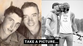 Take A Picture (it lasts longer) = Gay Interest Vintage Photomontage