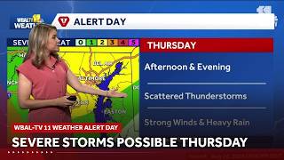 Alert Day on Thursday: Severe Storms Possible