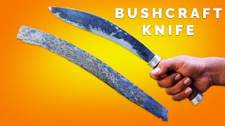 Forging A Bushcraft Knife From Rusty Mental Steel