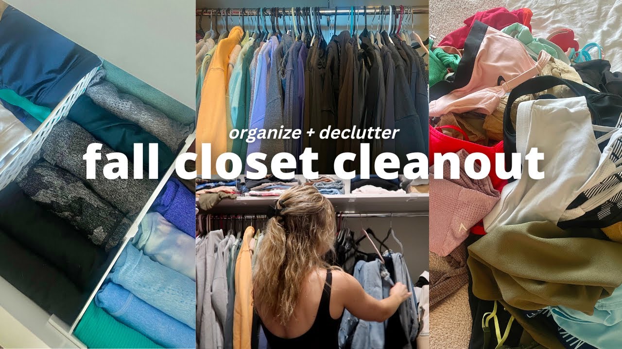 Fall Declutter FALL CLOSET CLEAN OUT | organize & declutter w/me!! - YouTube