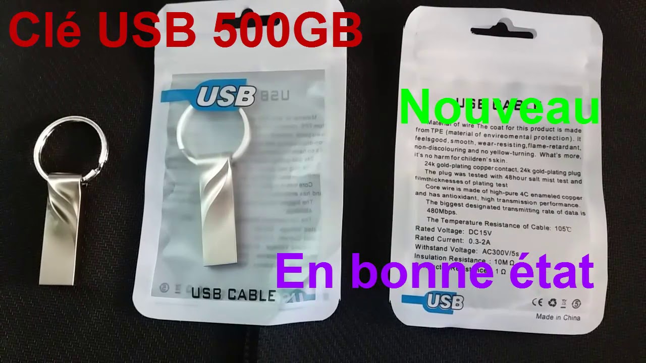 Clé USB 500GB Prix de vente 180dh chez Digitop tiznit - YouTube