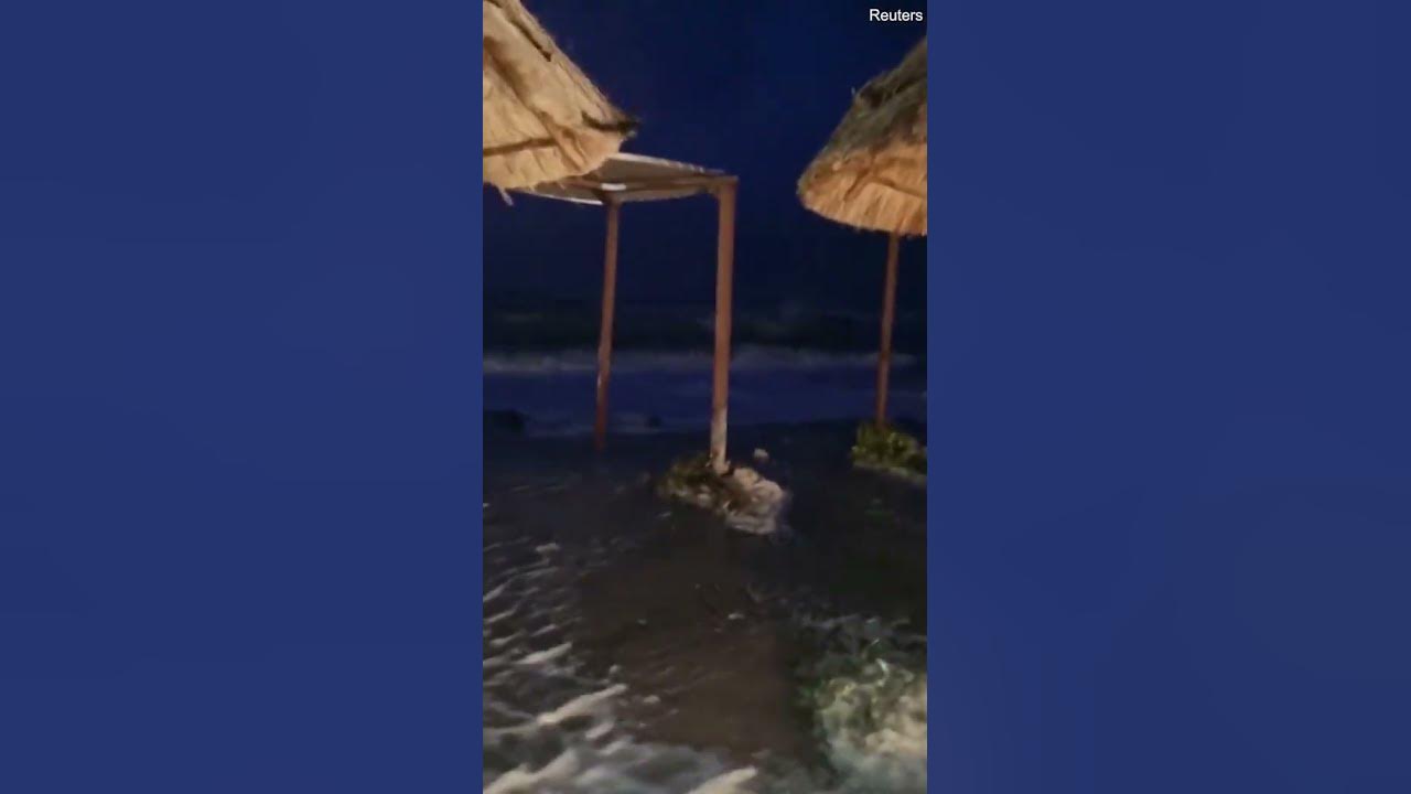 Waves from Hurricane Milton pound Mexico’s east coast