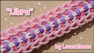 'Libra' Rainbow Loom Bracelet Tutorial ( 3 bars wide)