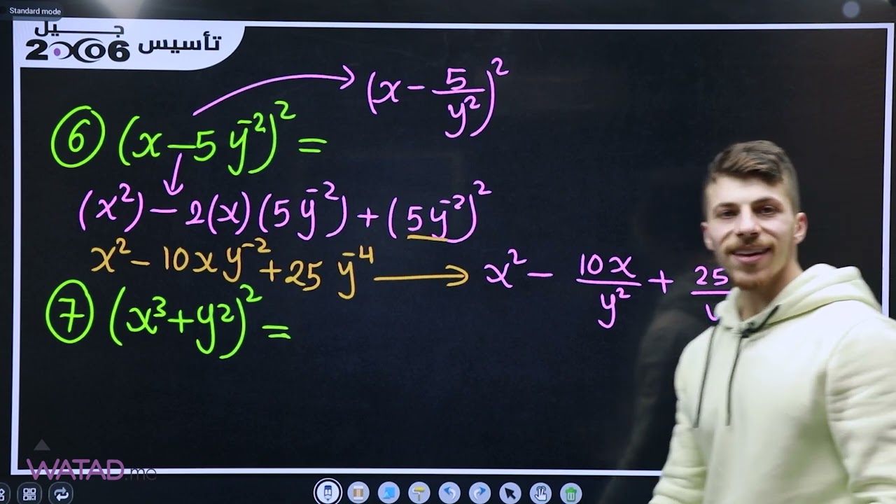 فك القوس التربيعي و فك القوي التكعيبي - تأسيس رياضيات علمي وصناعي 2006 - أ.فخري جرار