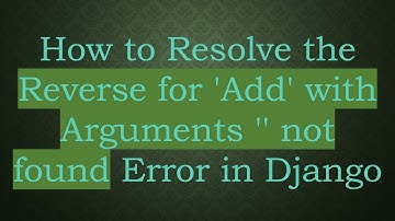 How to Resolve the Reverse for 