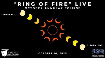 "Ring of Fire" Annular Eclipse Livestream | October 14, 2023