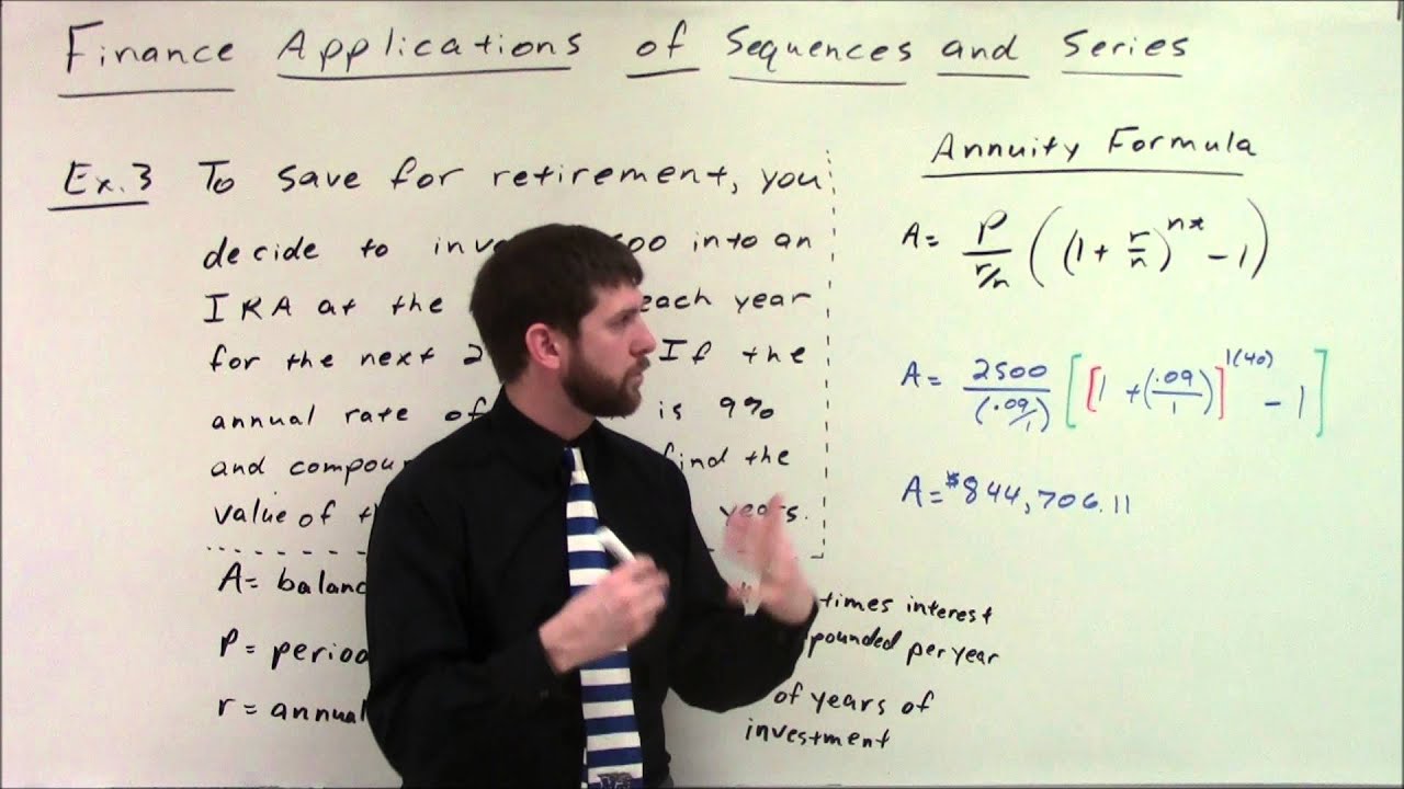 Finance Applications of Sequences and Series