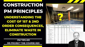 THE COST OF 1ST & 2ND ORDER CONSEQUENCES, ELIMINATE WASTE IN CONSTRUCTION, MS PROJECT CASE EXAMPLE