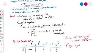 Labtube-(Introductory Calculus)- First Derivative Test Example III