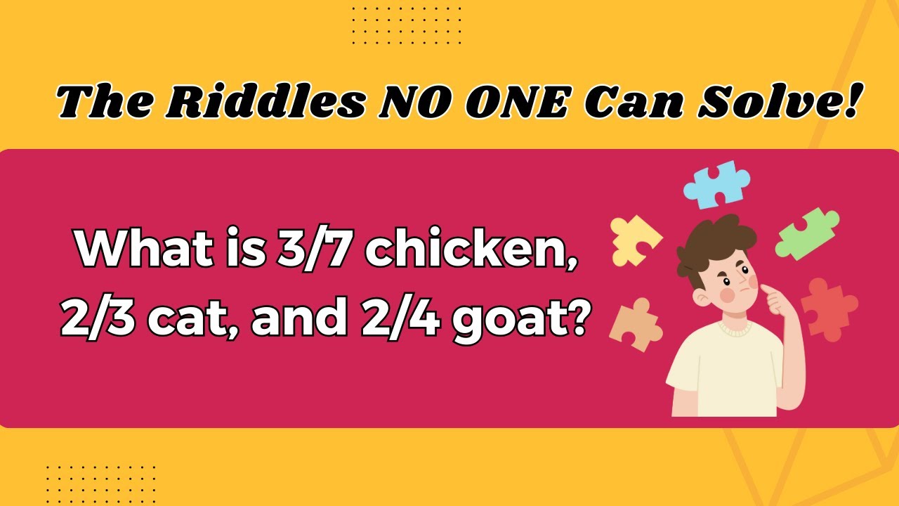 The Riddles NO ONE Can Solve! Are You Up for the Challenge? 💡🤯 - YouTube