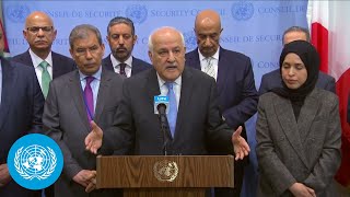 (EN/AR) Arab Group on Security Council Veto on Gaza Resolution | Security Council | United Nations