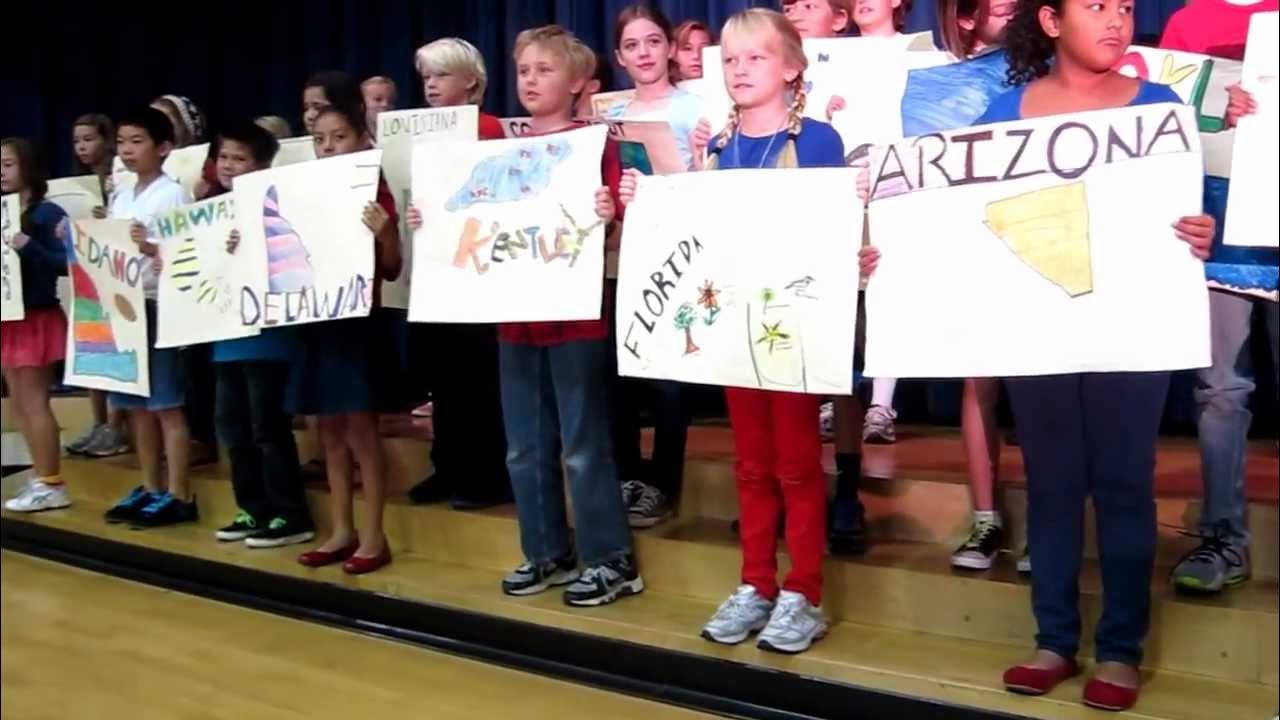 50 States that Rhyme, Sinsheimer Elementary School, San Luis Obispo