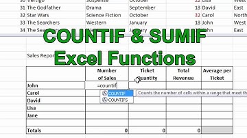 Excel 2010 Tutorial For Beginners #24 - COUNTIF and SUMIF Functions
