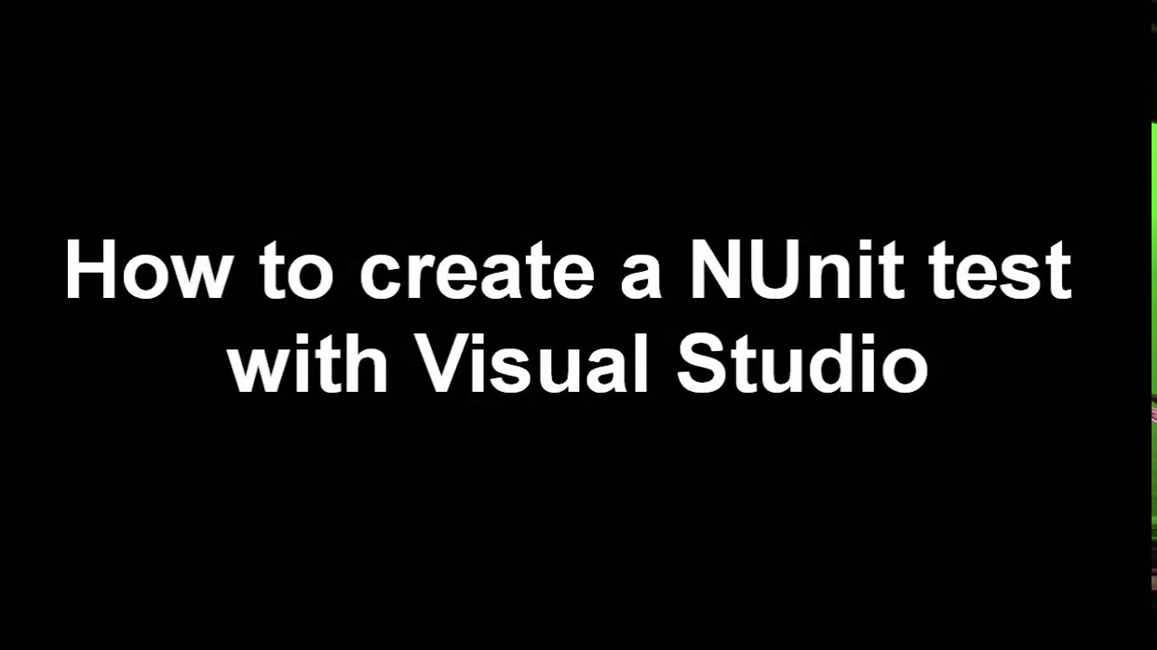 Hướng dẫn tạo Unit testing with Visual Studio - YouTube