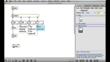 MAX MSP V6 Soft Synth Demo 1 - The sine synth