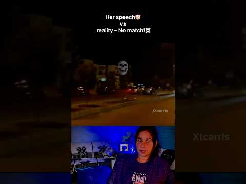 Her speech🤡 vs reality💀 #automobile #bmw #supra #mustang #modified #gtr #audi #porsche #mercedes