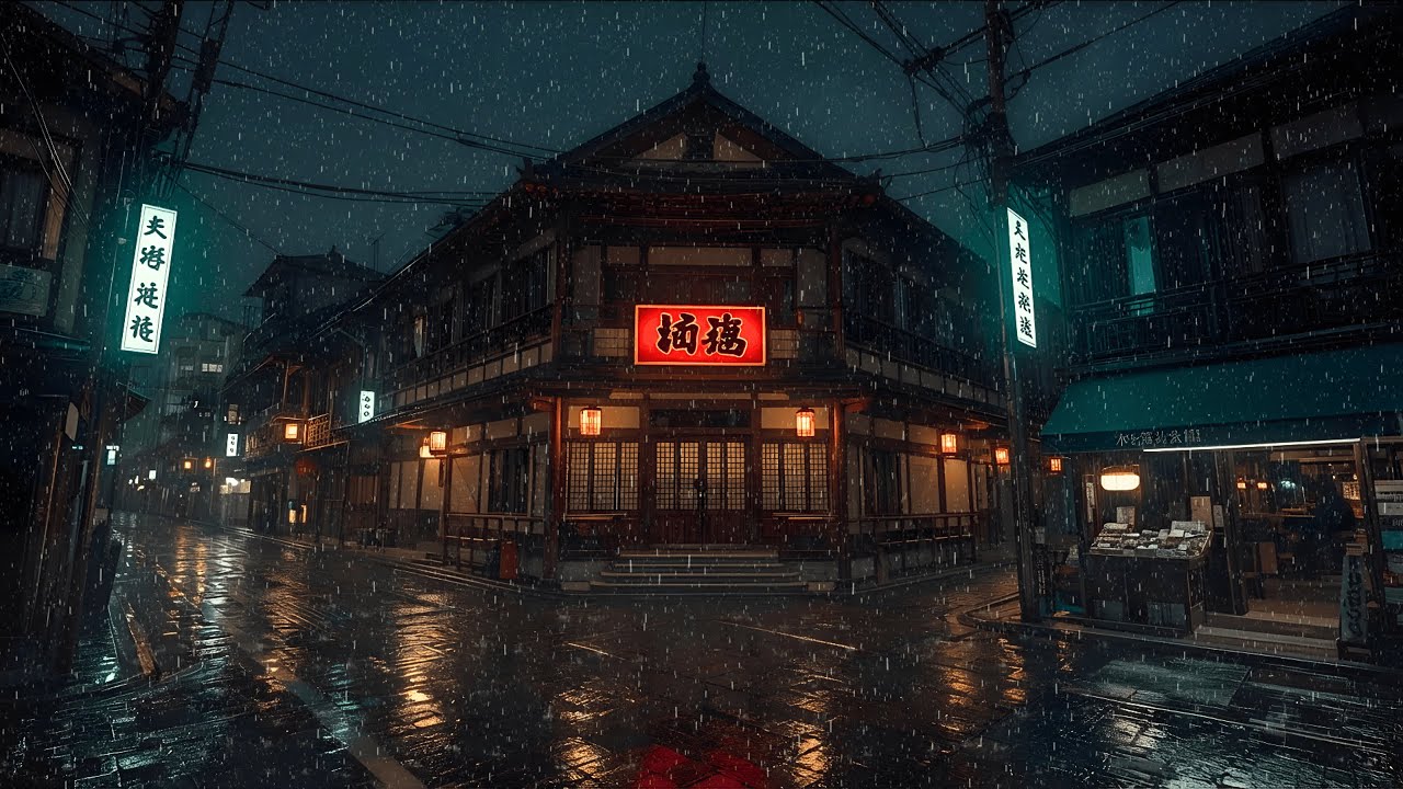 Rainy Tokyo Streets ☔ Cozy Lofi Soundscape for Deep Focus, Study & Relaxation