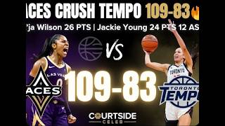 A ja Wilson Jackie Young Power Aces to 109-83 Blowout Win