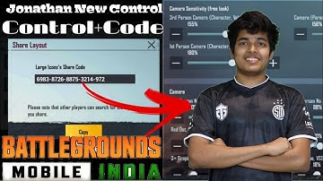 JONATHAN GAMING NEW BGMI CONTROL CODE || #BIBEKxPRO || JONATHAN GAMING || JONATHAN CONTROL CODE ||