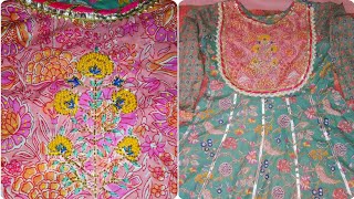 frunt neck embroidery design for kurti and frock/ये डिजाइन जरूर ट्राई करें।amazing embroidery design