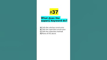 Quiz-37 #crackjavainterview #LearnJava #java #quiz #interview #coding #spring #tricks #programming