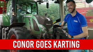 CONOR GOES KARTING... FARMFLIX BEHIND THE SCENES | Conor, Ryan and Rachel