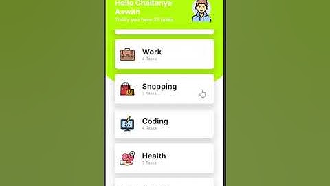 Android App Development To do list of Works in the app