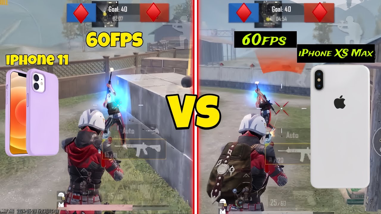 IPHONE 11 60Fps vs IPHONE XS Max 60Fps PUBGM Comparison in 2025 🔥| IPHONE 11 vs IPHONE XS Max Tdm ❤️