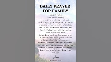 Daily Prayer for Family #shorts #jesus #inspiration