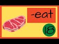 Word Families Set 18 eat Phonics Teach Your Child To Read with Common Word Endings