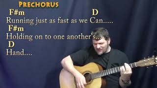 Video thumbnail of "I Think We're Alone Now (Tiffany) Guitar Cover Lesson in D with Chords/Lyrics - Munson"