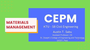 KTU I CEPM I Module 5 I Materials Management I Part 1