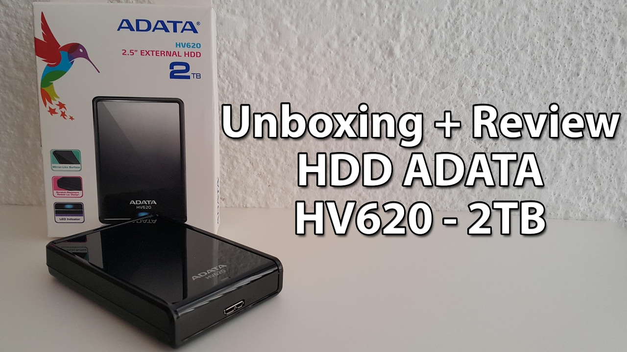 Unboxing + Review Disco Duro Externo HDD Adata HV620 - YouTube
