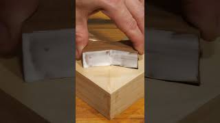 A Hand Cut Butterfly (Dovetail) Key Miter Joint | Woodworking | ASMR #shorts