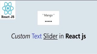 Custom Text Slider in React js || Text Carousel in React || Dynamic Data || Map || React js