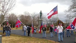 Virginia Flaggers ahead of LeeJackson Day parade