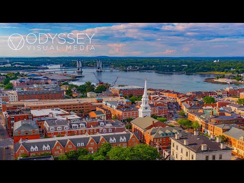 Stunning Portsmouth, New Hampshire | Incredible Aerial Drone Travel City Adventure Experience