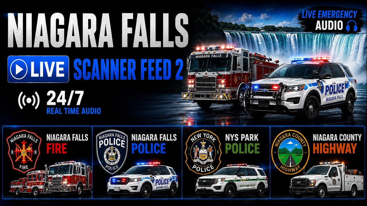 Niagara County Live Police, Fire & EMS Scanner Feed — Niagara County, NY live camera thumbnail
