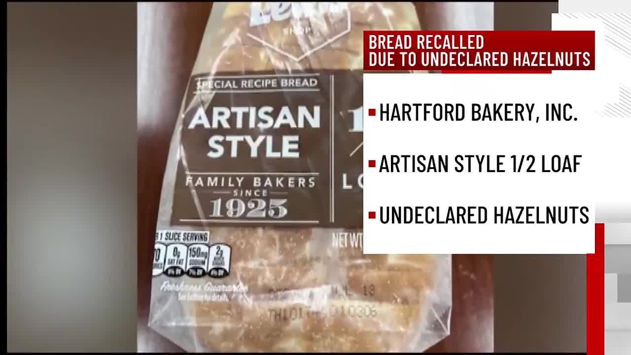 RECALL: Bakery recalls bread because it may contain nuts