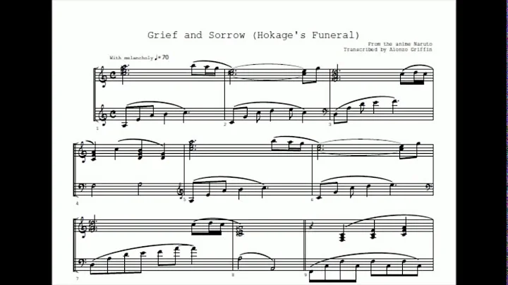 Naruto - Hokage's Funeral (piano transcription)