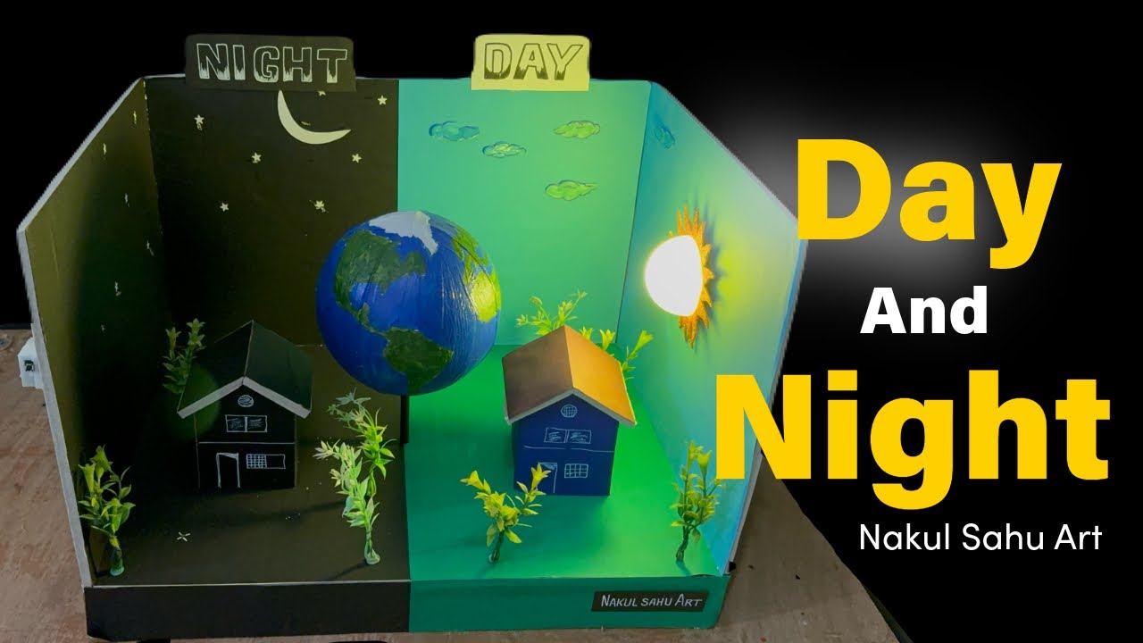 day and night working model for science exhibition - earth rotation ...