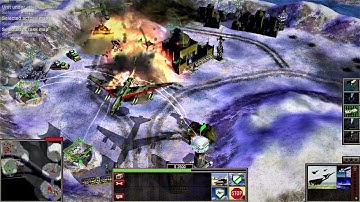 China Reclaims the Land, Obliterates BioFactories & Crushes GLA Structures (Generals ZH mission map)