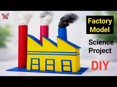 Factory Model for Science Project 🏭 | Paper Factory Model with ...