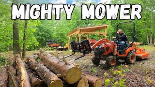 Our Little Kubota BX Tractor is Making it Happen in the Woodyard!