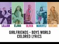Girlfriends - Boys World [COLORED LYRICS]