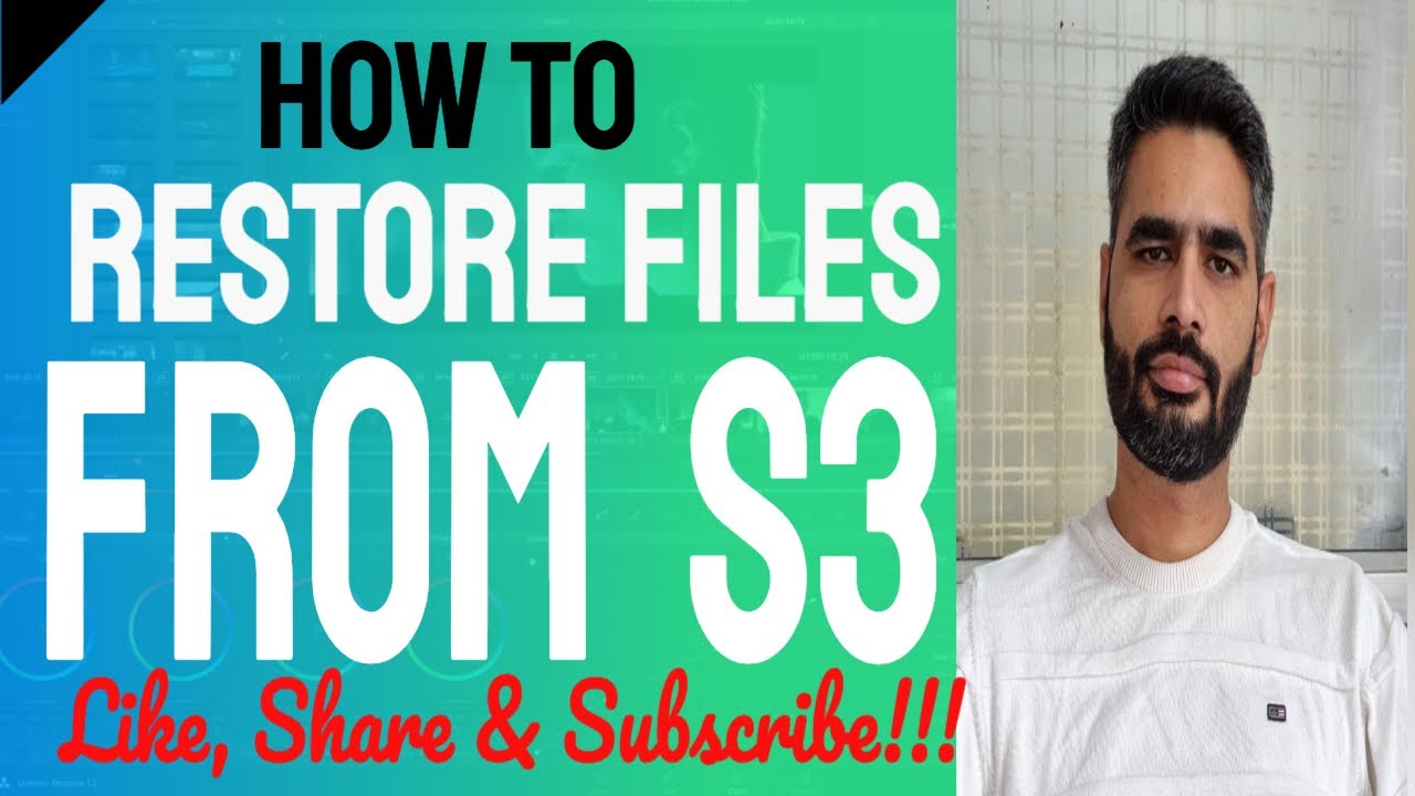 How to Restore Files From Different Storage Class in AWS S3 - YouTube