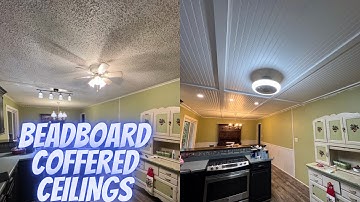 Beadboard coffered ceilings installation ❤️Home renovations: episode 2