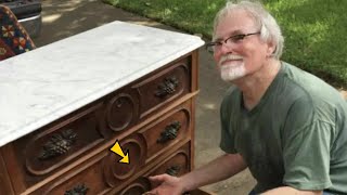 Man Buys Cabinet at Thrift Store and Is Amazed When He Opens Drawer at Home